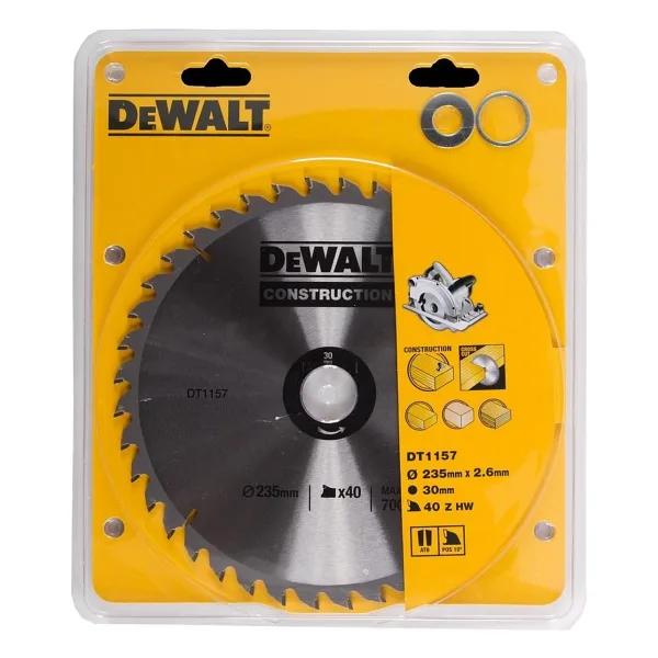 Dewalt DT1157 40 Diş 235x30 mm Daire Testere Bıçağı