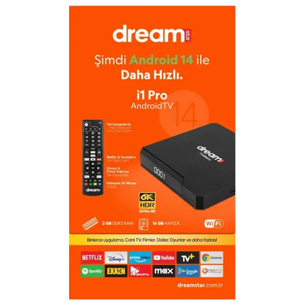 Dreamstar i1 Pro 16 GB 6K Android TV Box