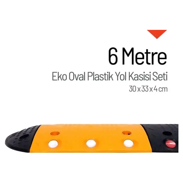 Eko Oval Plastik Hız Kesici Set, Yol Kasisi 6 metre