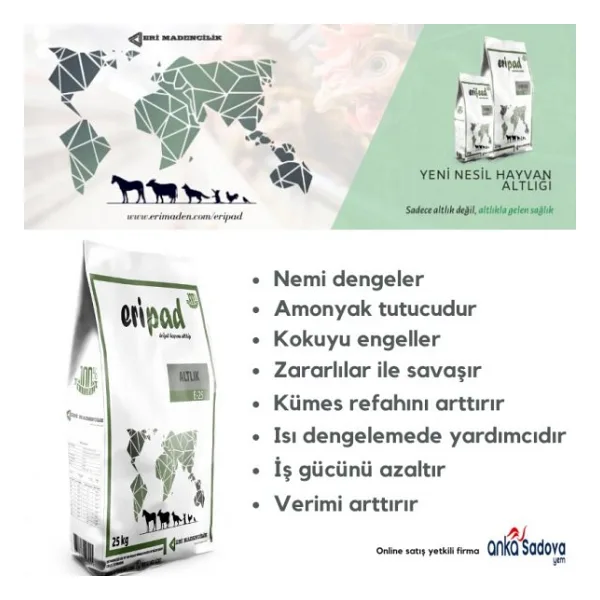 Eripad-Yeni Nesil Hayvan Altlığı-25kg