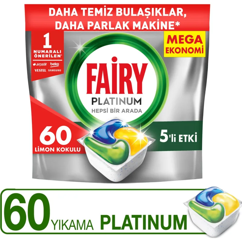 Fairy Platinum Bulaşık Makinesi Tableti 60'lı