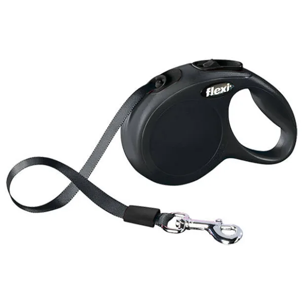 Flexi New Classic 5 m Şerit Medium Siyah Otomatik Köpek Tasması
