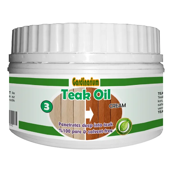 Gardinarium TEAK OIL / CREAM (Solventsiz Krem Tik Yağı) 250 gr