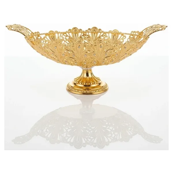 Gold Kristal Taşlı Ayaklı Gondol Çikolatalık LKM-440