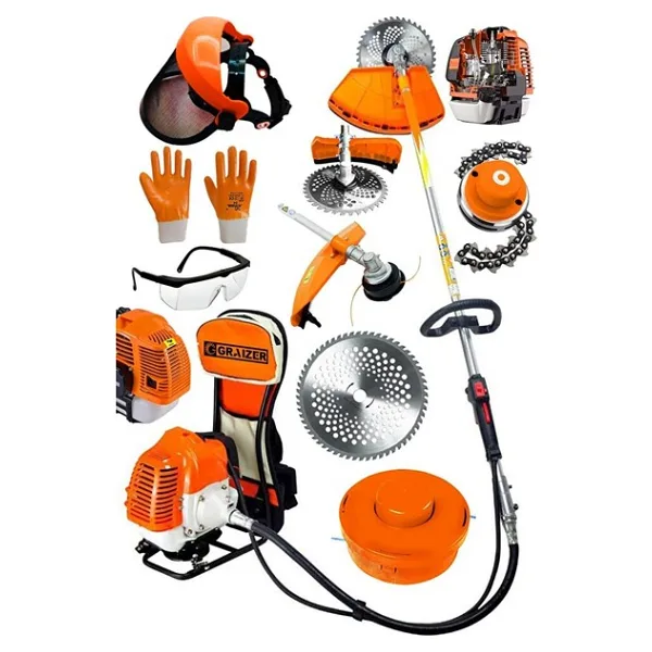 Graizer Alman Turbo 6001 Sırt Tipi Benzinli Motorlu Ot Çalı Tırpanı Çim Biçme Makinesi + Canavar Baslik