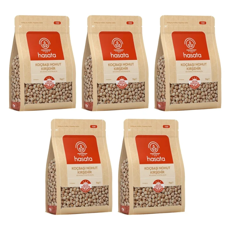 Hasata Koçbaşı Nohut Kırşehir 1 kg x 5 Adet
