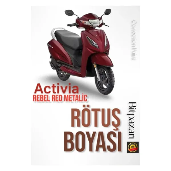HONDA Activa Motorsiklet Rebel Red Metalik - Çizik giderici Rötuş Boyası 25ml.