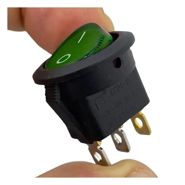 IC-131 Yuvarlak Işıklı Anahtar On-Off 3P Yeşil