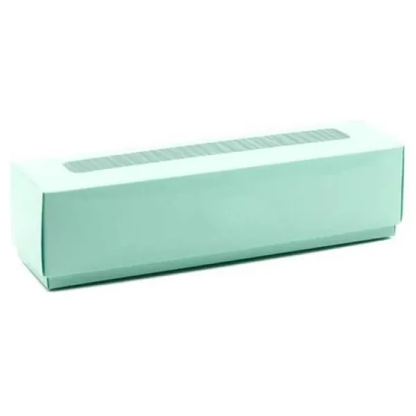 Kapaklı Makaron Kutusu Turkuaz Yeşili 5x20x5 cm