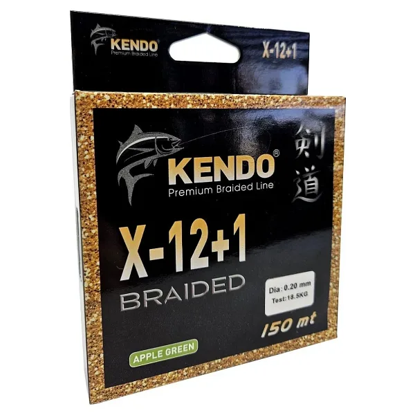 Kendo X-12+1 Braided 150 m 0.16 mm 12.5 kg Apple Green İp Misina