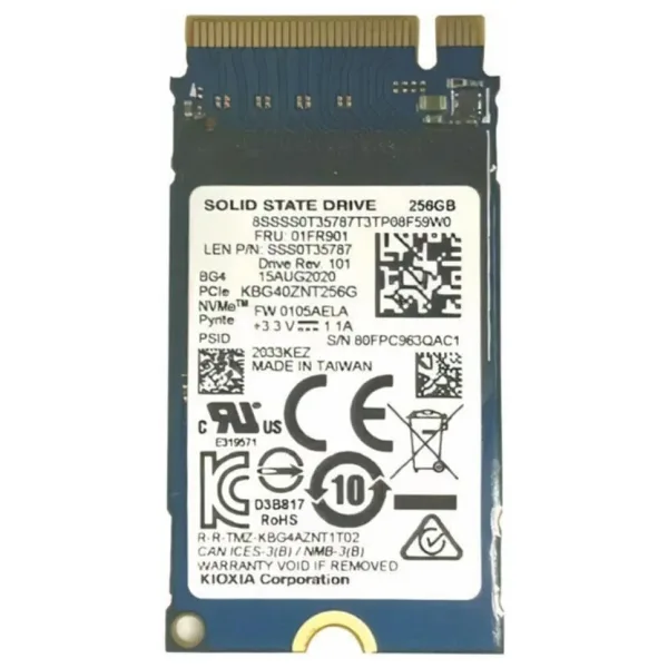 Kioxia KBG40ZNT256G PCI-Express 3.0 256 GB M.2 SSD