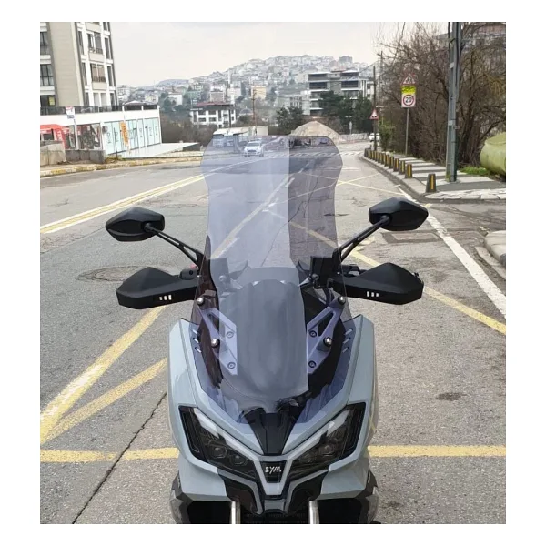 MOTOCAM SYM ADX 250 Ön Cam 2024-2026 Model 65cm Füme Renkli 4mm ORTA BOYLU