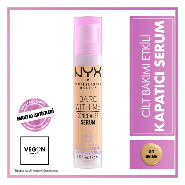 NYX Professional Makeup Bare With Me 04 Beige 9.6 ml Serum Kapatıcı