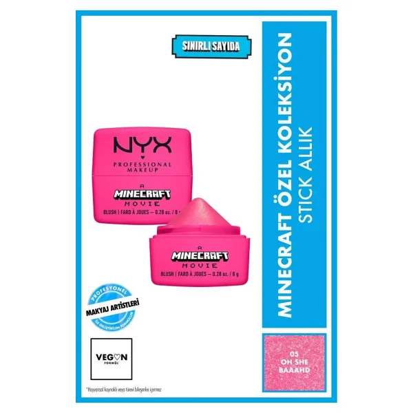NYX Professional Makeup Minecraft Cheeky Mob Balms 5 Oh She Baaahd Stick Allık