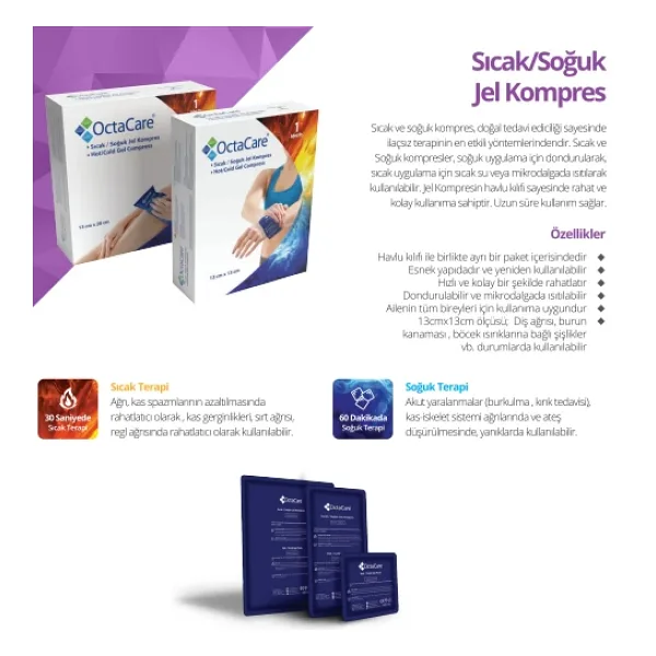 Octacare Sıcak/Soğuk Jel Kompres Termojel 13 Cm X 21 Cm