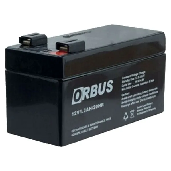 Orbus 12 Volt 1.3 Amper Akü 98x45x50 Mm-510 Gram