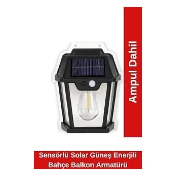 Panther PT-2991 LED Filament Sensörlü Solar Bahçe Aydınlatması