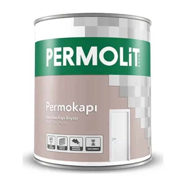 Permolit Beyaz Sentetik Amerikan Panel Kapı Boyası 2,5 Lt - Ahşap ve Metal Yüzeyler İçin Dayanıklı İç/Dış Mekan Kullanımı