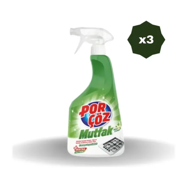 Porçöz Mutfak Temizleyici Sprey 750 ml 3'lü