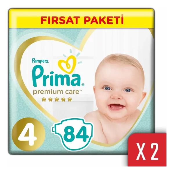 Prima Premium Care 4 Numara Maxi 168'li Bebek Bezi