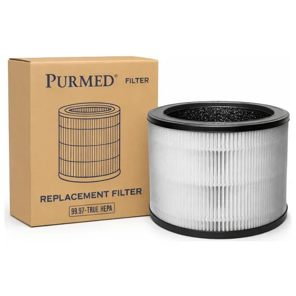 Purmed Winix Zero Compact Uyumlu Filtre (O) - HEPA + Aktif Karbon Filtre Hava Temizleyici Yedek Filtre Alerjen, Koku ve Toz Giderici Kompakt Uyumlu Set
