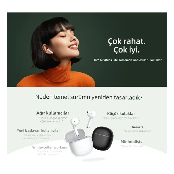 Qcy Ailybuds Lite TWS Kulak İçi Bluetooth Kulaklık