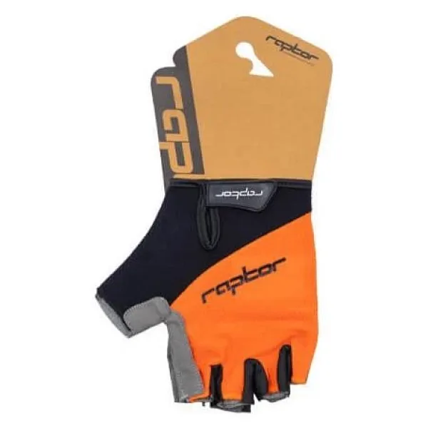 Raptor Cırtlı Eldiven Kısa Parmak Bisiklet Eldiveni MTB Yarım Parmak Eldiven XL Beden Turuncu