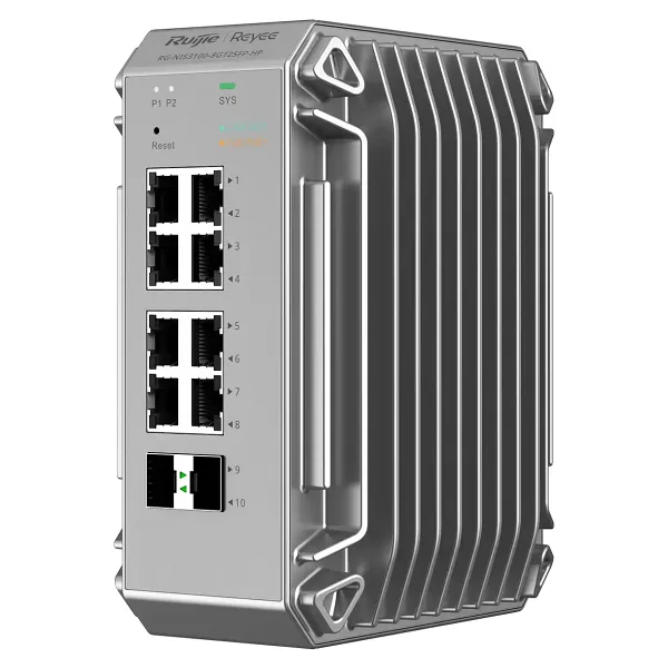 Ruijie Reyee NIS3100-8GT2SFP-HP 8 Port PoE+ 2 SFP 240W Endüstriyel Switch