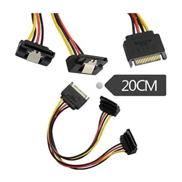 sata power hdd güç çoklayıcı 90 Derece Klipsli
