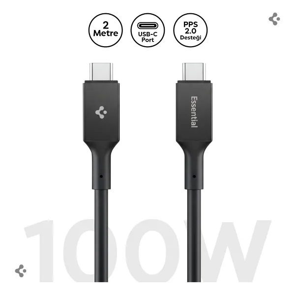 Spigen Aca09460 2 M Type-C To Type-C Hızlı Şarj Kablosu