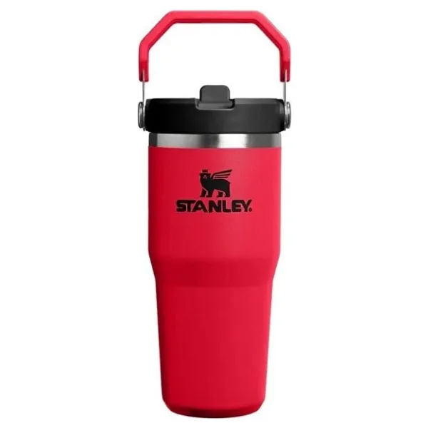 Stanley The Iceflow Flip Straw Kırmızı-Siyah 0.41 lt Pipetli Termos Bardak