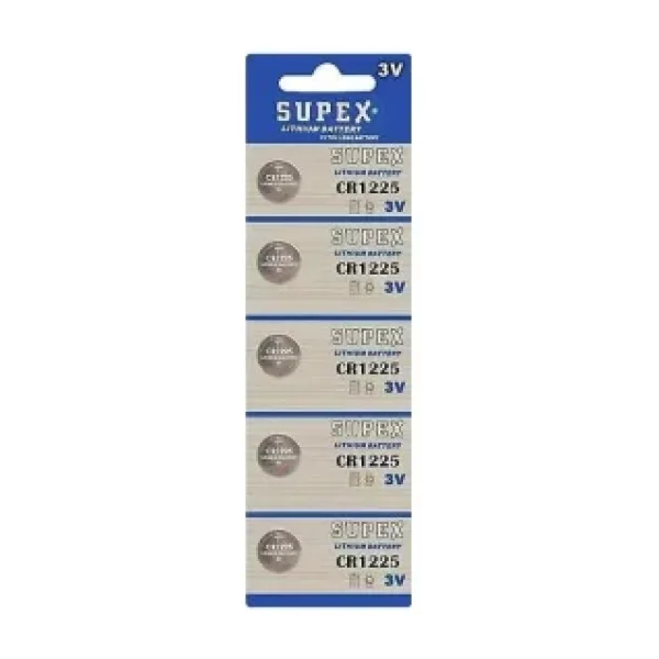 Supex CR1225 5'li Düğme Pil