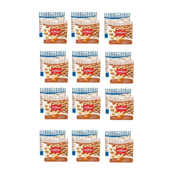 Tadım Tuzsuz Kabak Çekirdeği 80 gr x 12 Adet Tadım Kavrulmuş Badem Içi 90 gr x 12 Adet