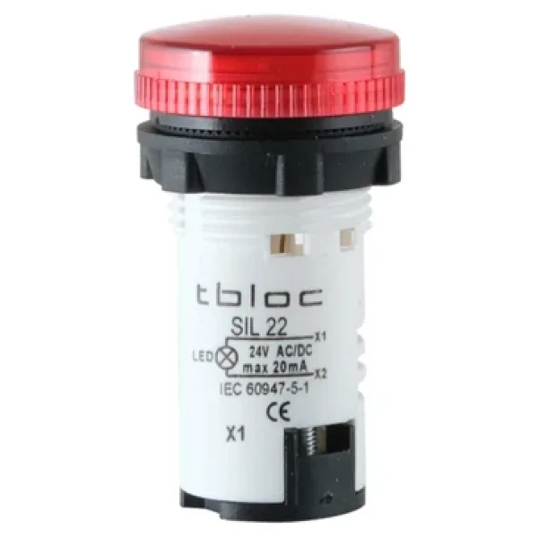 Tbloc SIL22-24 Kırmızı Sinyal Lambası Led 24V