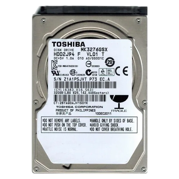 Toshıba 2,5" Sata 320Gb 5400Rpm Hdd