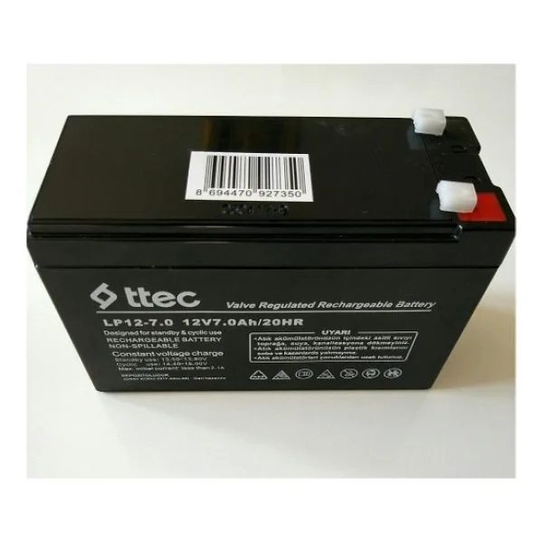Ttec 12V 7AH Ups Güç Kaynağı Alarm Aküsü
