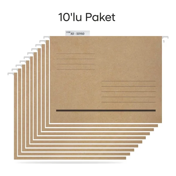 Tuna Askılı Dosya Metal Çubuklu Telli Tek Sayfa Asd2001 10 Lu Paket