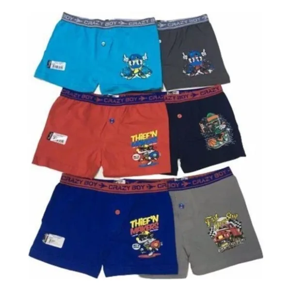Tutku Erkek Çocuk Renkli Baskılı Boxer 3'Lü