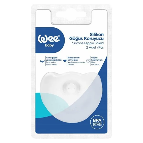 Wee Baby Silikon Göğüs Koruyucu 2'li Paket (5 Adet)