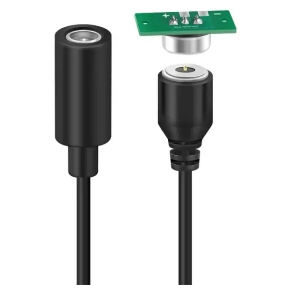 2-Pin 10mm Kablolu PCB'li Pogo Pin Manyetik Konnektör Takımı - DC Soketli