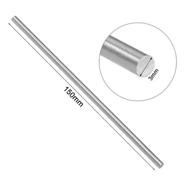 3mm x 150mm Metal Mil Çelik Çubuk Aks Oyuncak RC Araba Robot