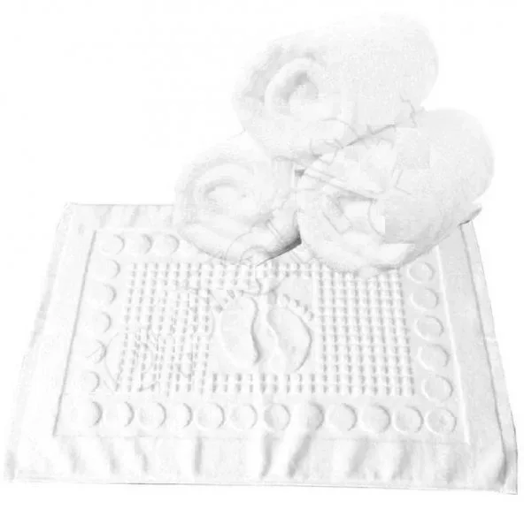 6 Adet Otel Banyo Ayak Havlusu %100 Pamuk 250 Gram 50x70 Cm