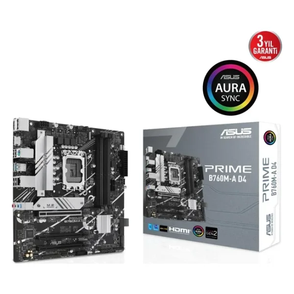 Asus Prime B760M-A D4 Intel LGA1700 DDR4 Micro ATX Anakart