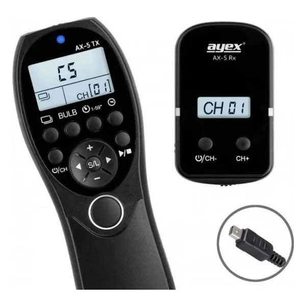 AYEX, OLYMPUS E620 E520 E510 E450 EM1 EM5 E-PL6 E-P5 İÇİN AX-5 UC1 Kablosuz Zaman Ayarlı Kumanda