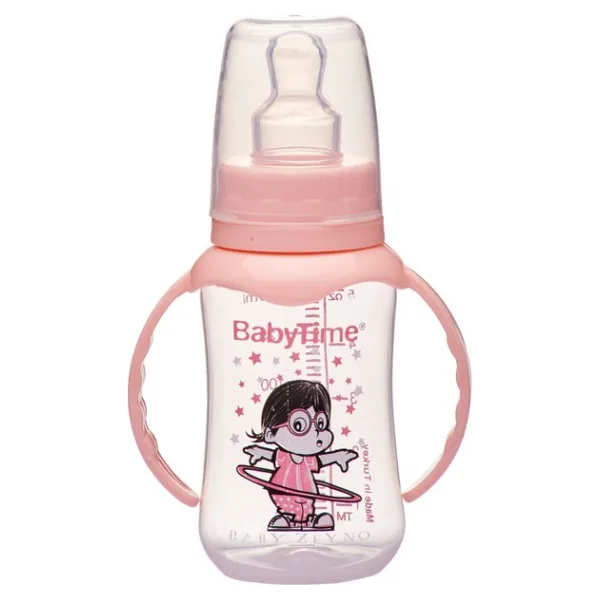 Babytime BT070 Kulplu Pp Biberon 150 ml - Pembe