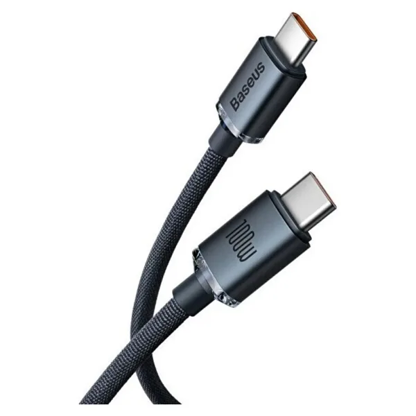 Baseus Crystal Shine 2 m Siyah USB to Type-C Hızlı Şarj Kablosu