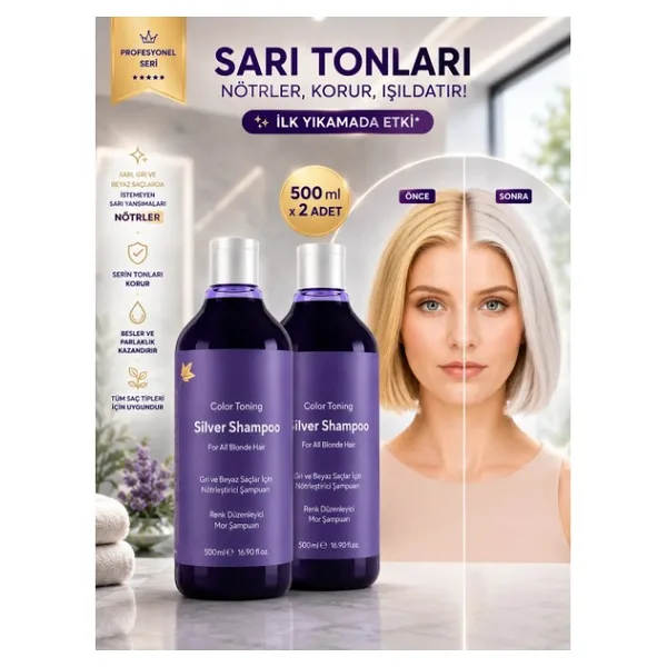 Biobotanica Mor Şampuan 2 x 500 ml Boyalı ve Kuru Saçlar İçin Renk Koruyucu Parabensiz
