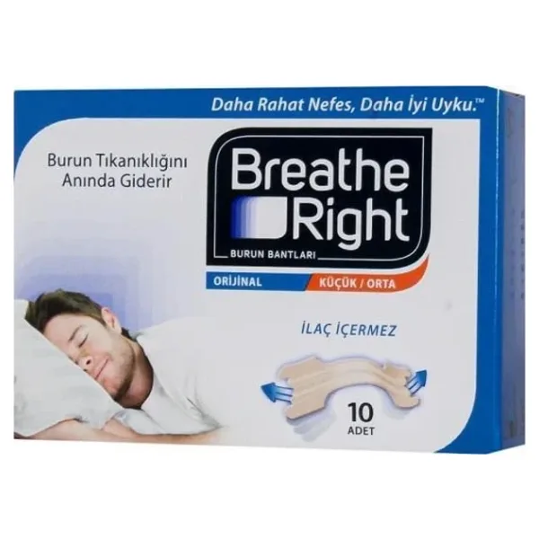 Breathe Right Orijinal Küçük - Orta Boy 10'lu Burun Bandı