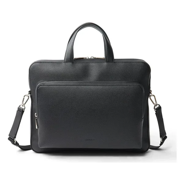 Calvin Klein Siyah Erkek Laptop Çantası MICRO PEBBLE SLIM BRIEFCASE 36