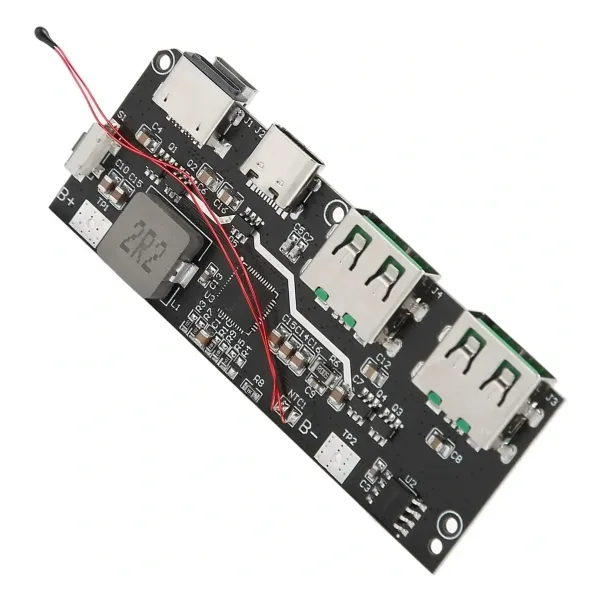 Çift USB 5V 22.5W Ledli Micro Type-C Powerbank Hızlı Şarj Modülü
